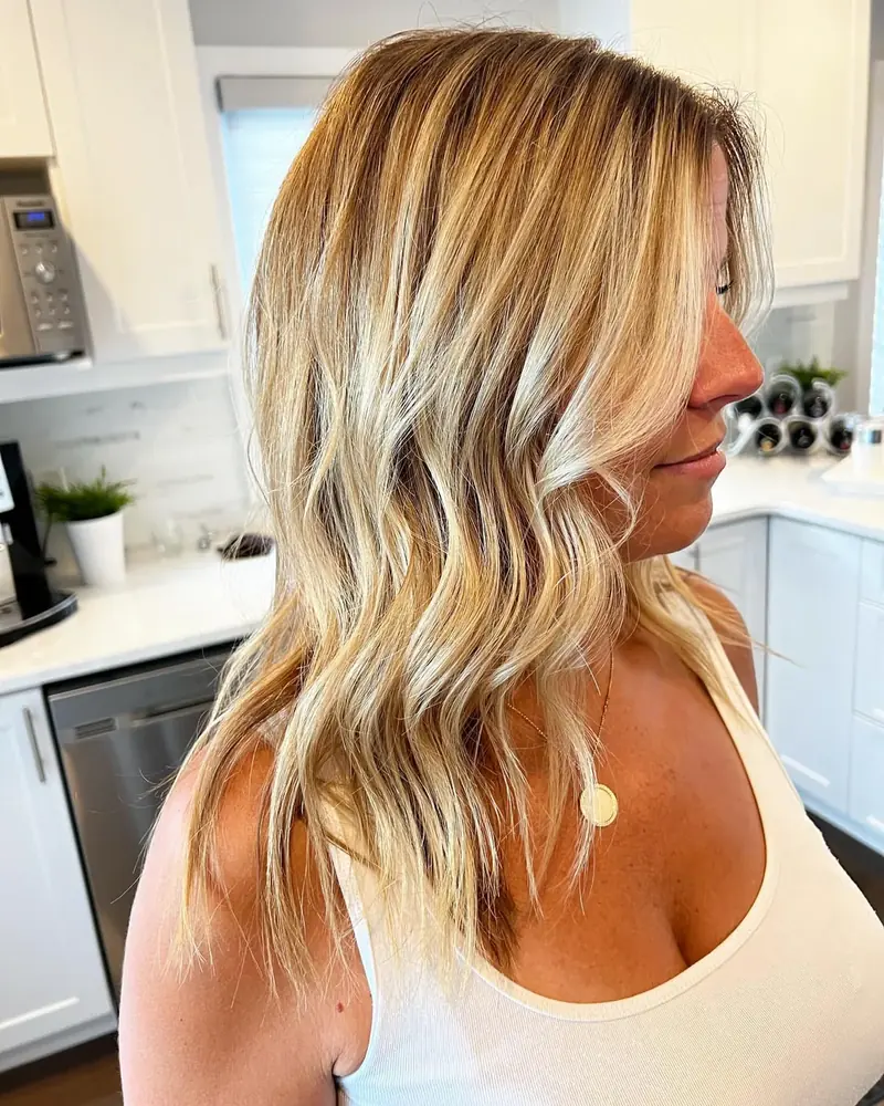 Blonde beach waves