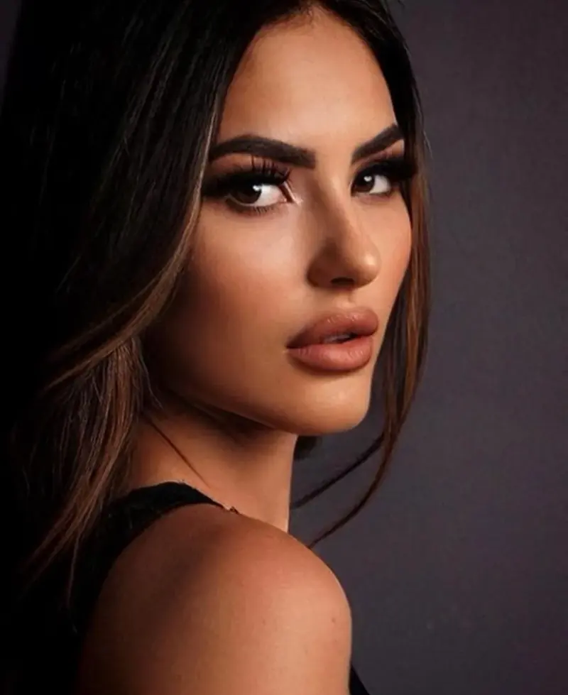 Glam makeup with defined brows and lashes